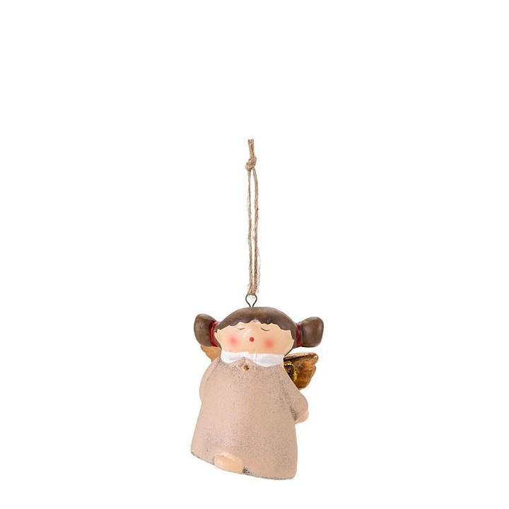 Sleepy angel with bell in dress cream color h5 cm