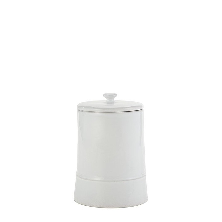 Terracotta sugar bowl with relief line d8 h12 cm