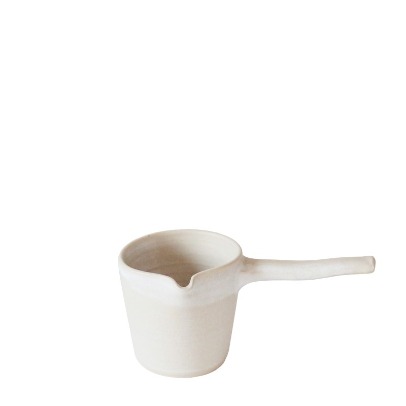 Natural gres pot with handle d8.5 cm