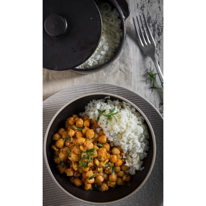 Cocotte noire avec couvercle en gres d14 h6.5 cm