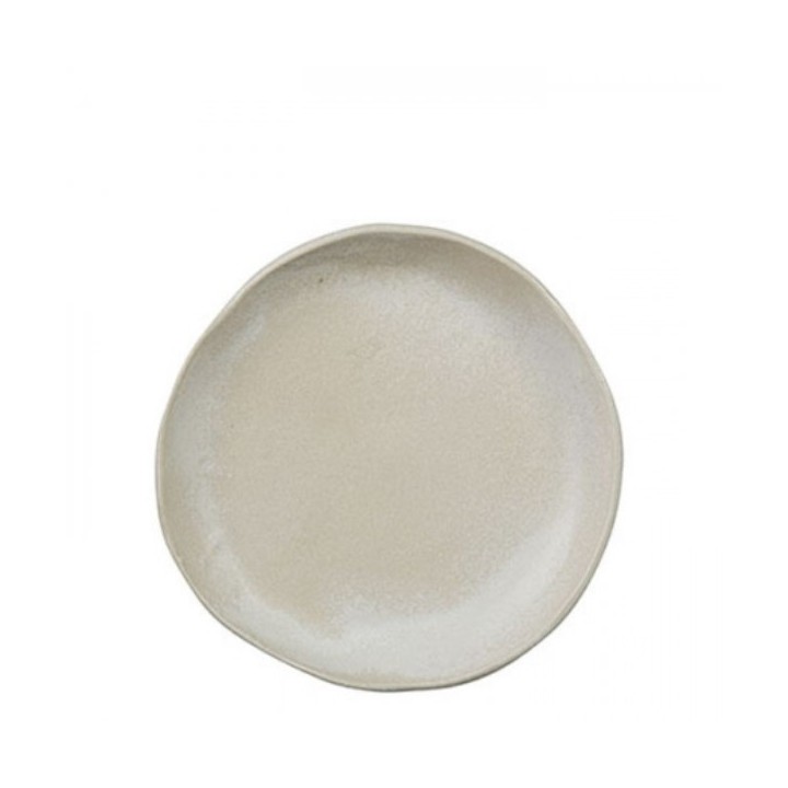 Assiette avec borde en gres d25 h1.5 cm