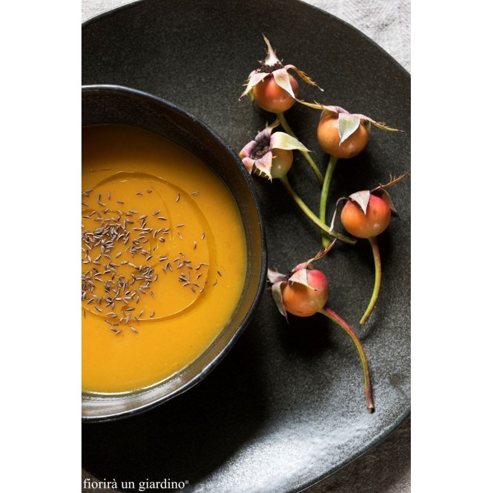 Piatto in gres nero con bordo d25 h1.5 cm