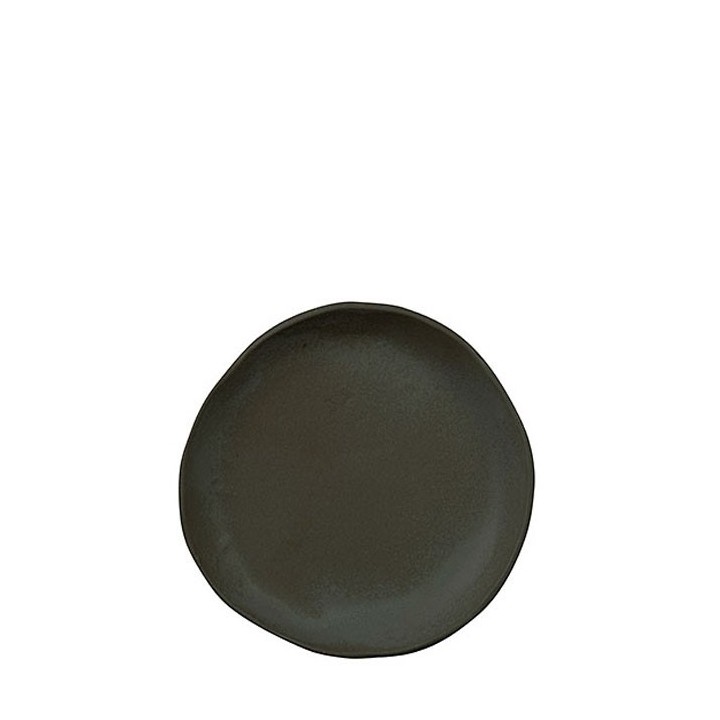 Piatto colazione in gres nero d20 cm