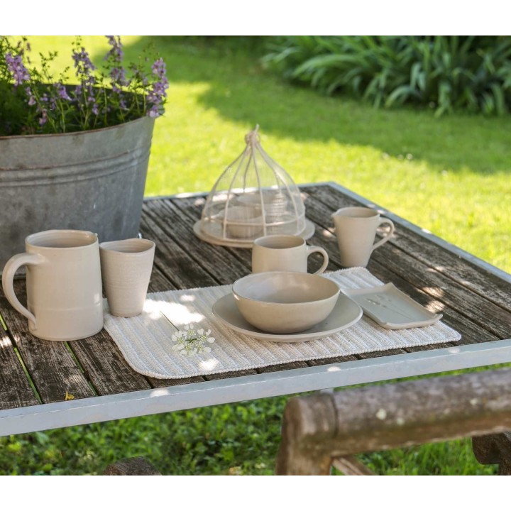 Carafe avec une ligne en bas en gres d11 h13 cm