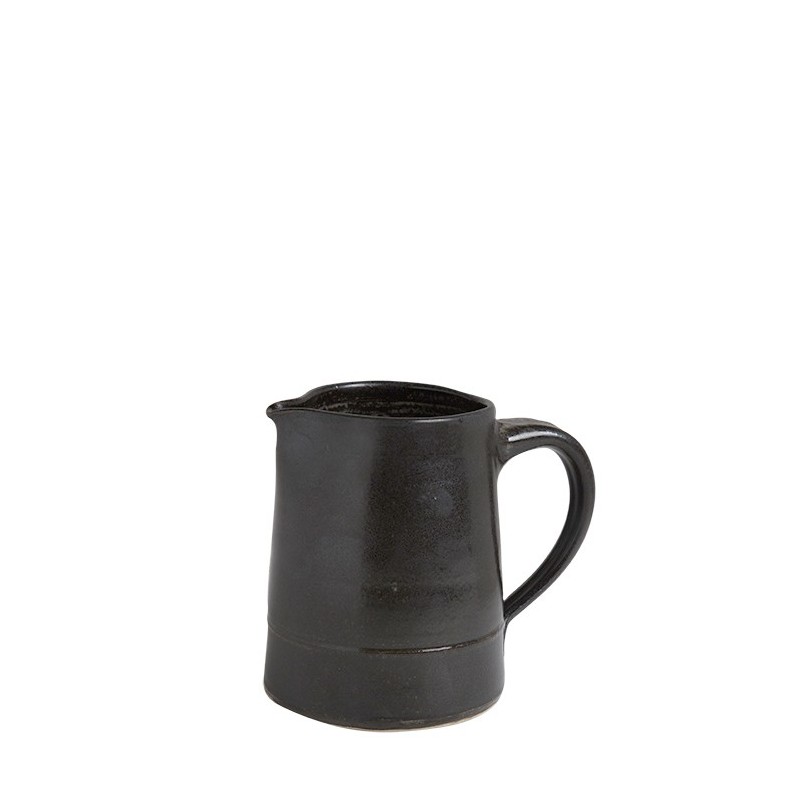 Black gres carafe with low line d11 h13 cm