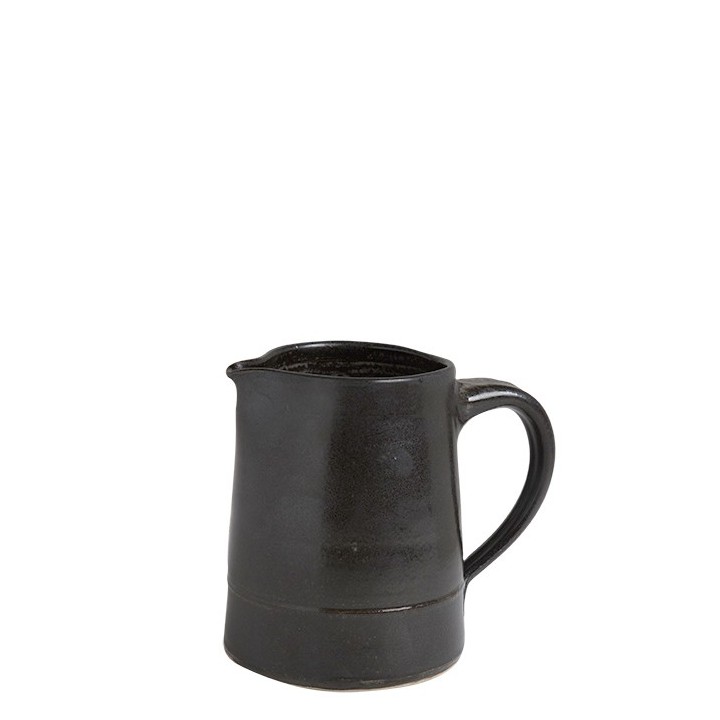 Black gres carafe with low line d11 h13 cm