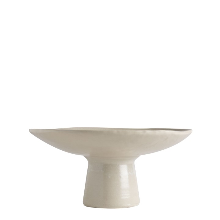Gres cake stand natural colour d14 h6.5 cm
