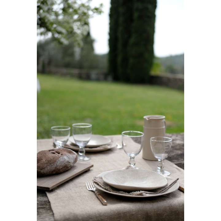 Brocca in gres con riga in alto h19 cm