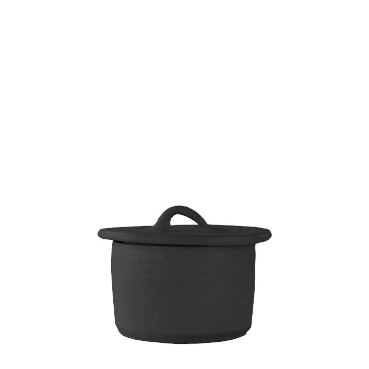 Zuccheriera in gres nero d7 h6 cm