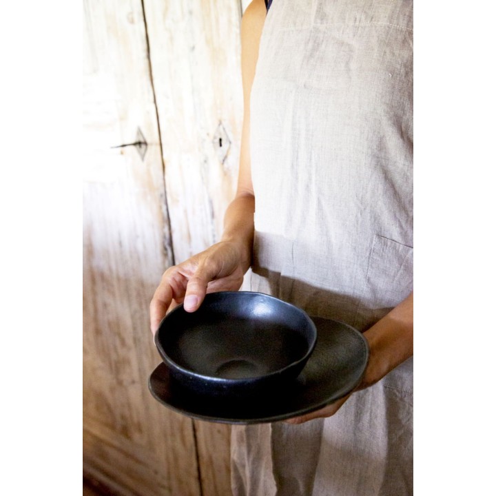 Bol noir en gres d14 cm