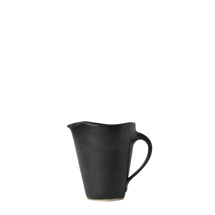 Pot a lait en gres noir h8 cm