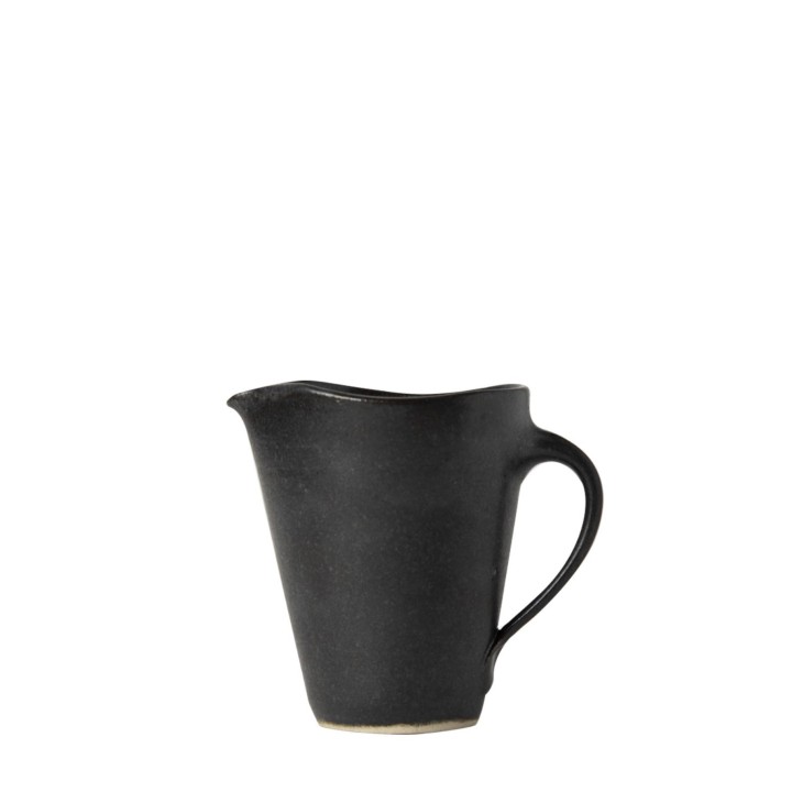 Pot a lait en gres noir h11 cm