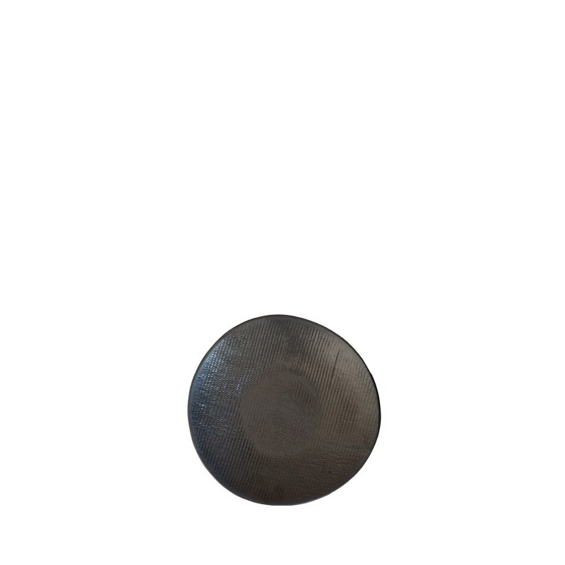Black textured gres soup plate d20 cm