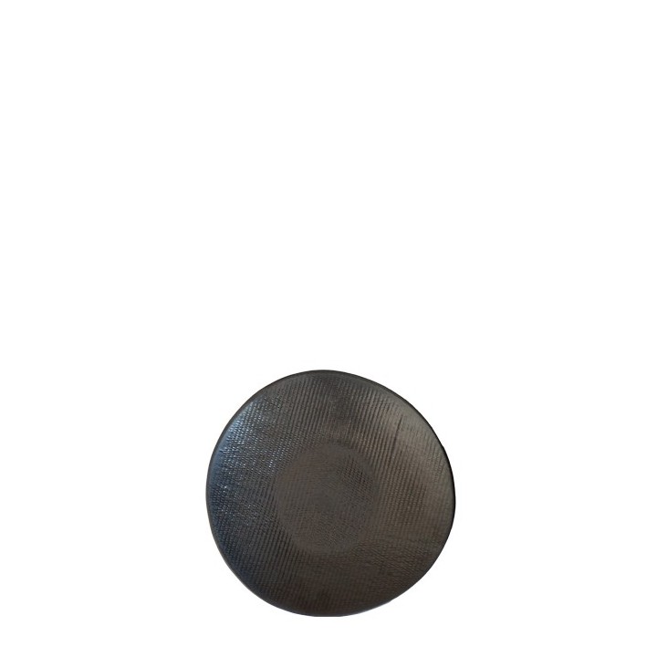 Black textured gres soup plate d20 cm