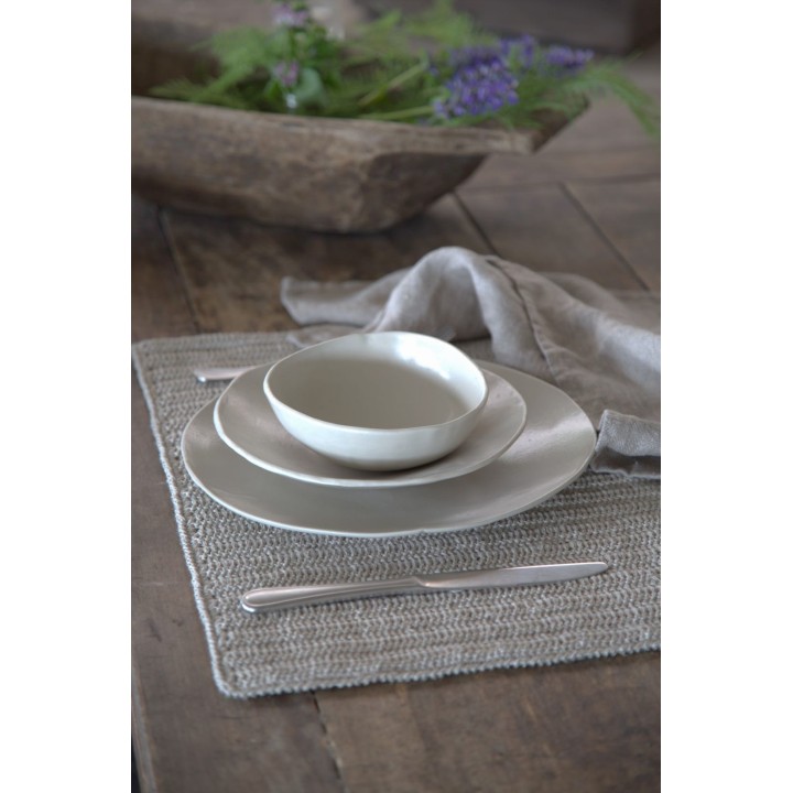 Assiette plate en gres d25 cm
