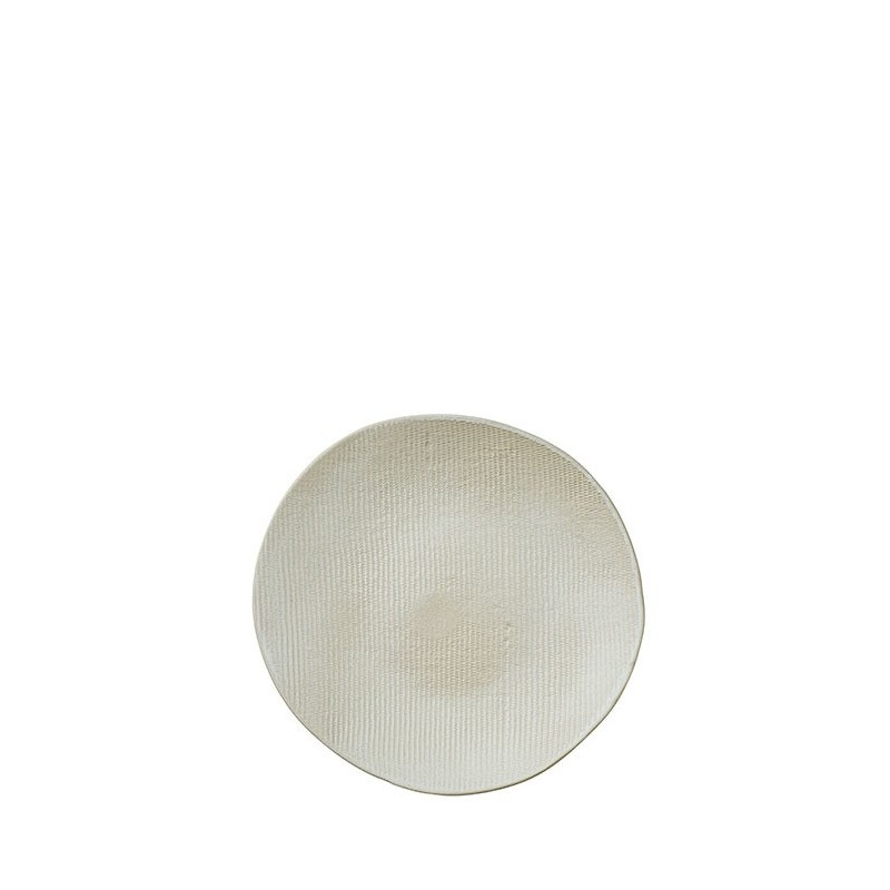 Assiette plate en gres texture d25 cm