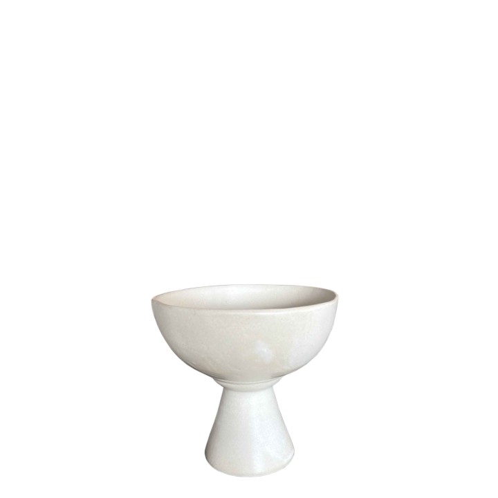 Coppa con base in gres naturale d13 h12 cm