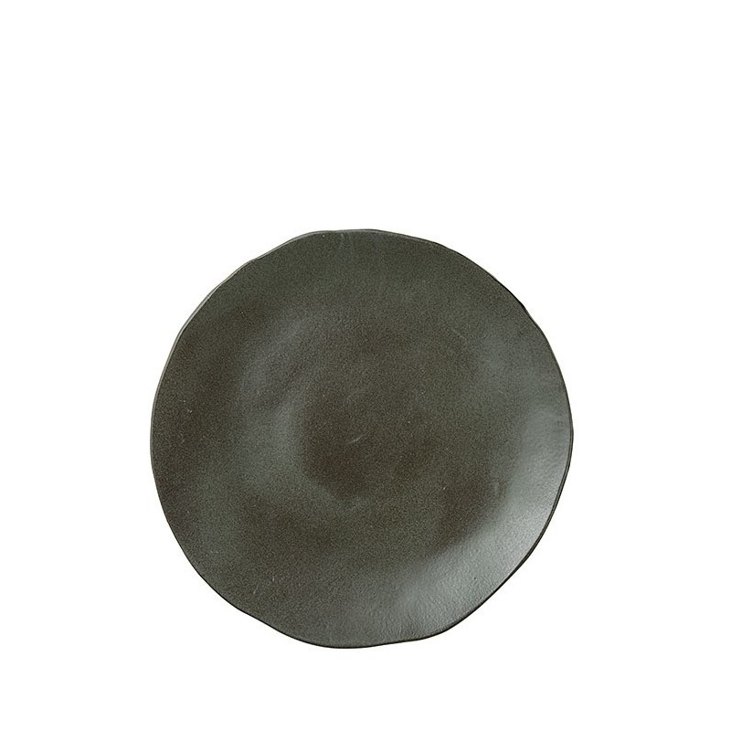Piatto piano in gres nero d35 cm