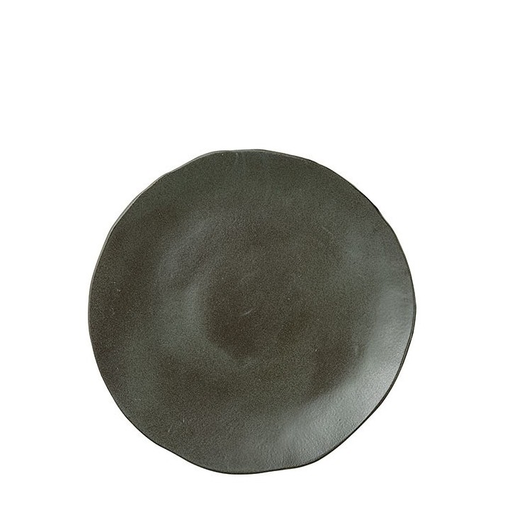 Piatto piano in gres nero d35 cm
