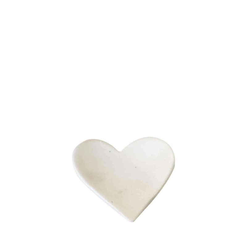 Gres heartshaped soapdish h.10 cms