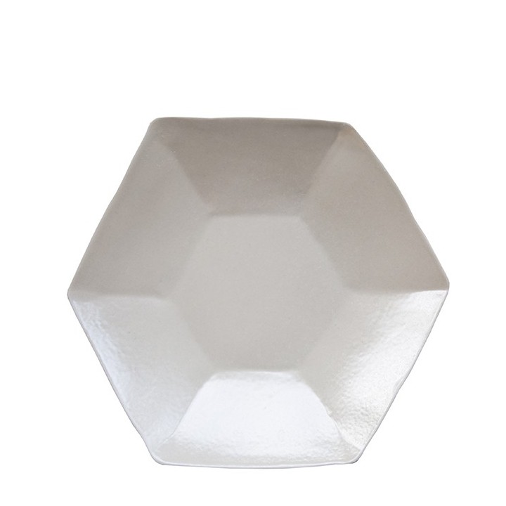 Piatto esagonale in gres d28 cm