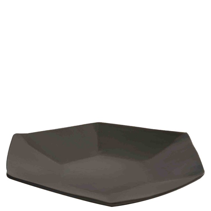 Hexagonal black gres plate d39 cm