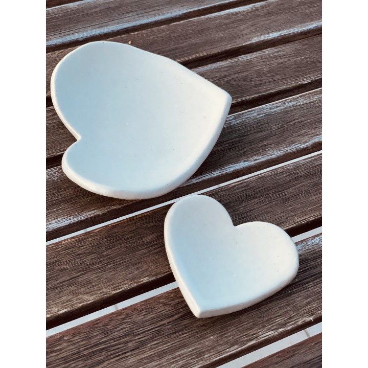 Petit coeur en gres h 6 cms