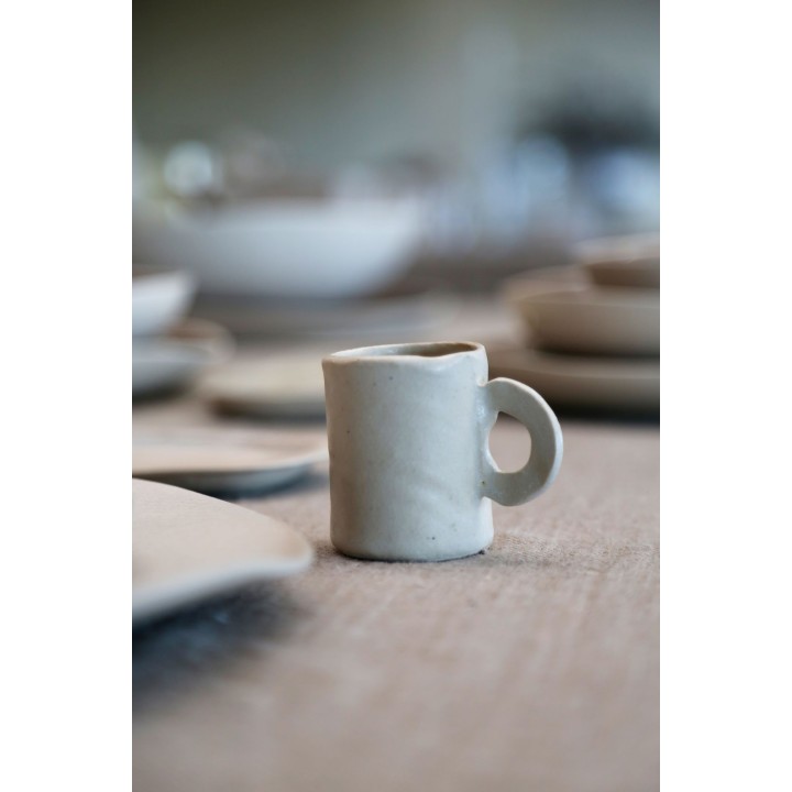 Tazza da caffe' cilindrica in gres d5 h7 cm