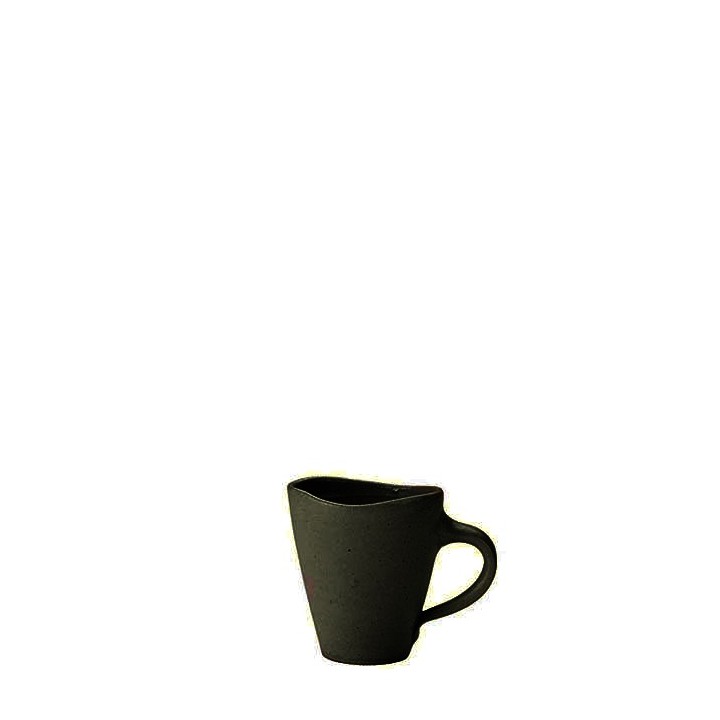 Tazza da caffe' small in gres nero h6.5 cm