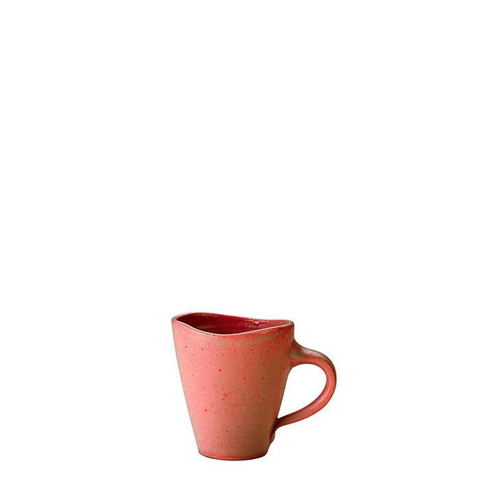Tasse a cafe lisse red lobster en gres h8 cm
