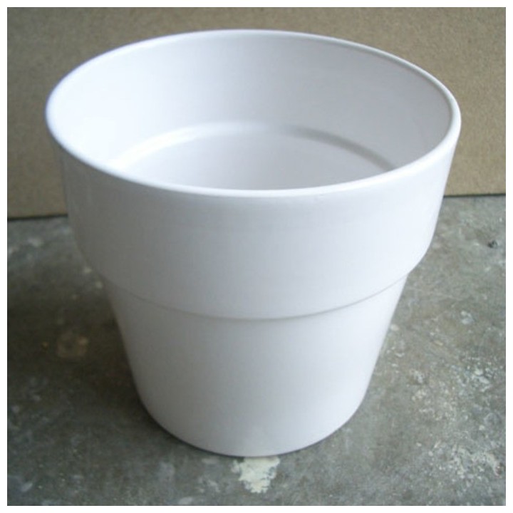 Cache-pot in ceramica colore bianco h17.4 cm