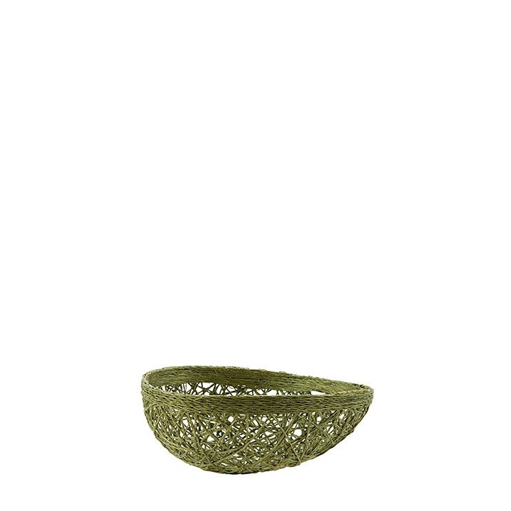 Mezzo uovo aggrovigliato verde h16 cm