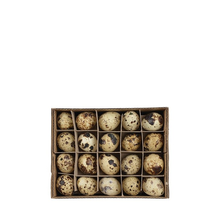 Paquet de 60 oufs de caille decoratif h3 cm