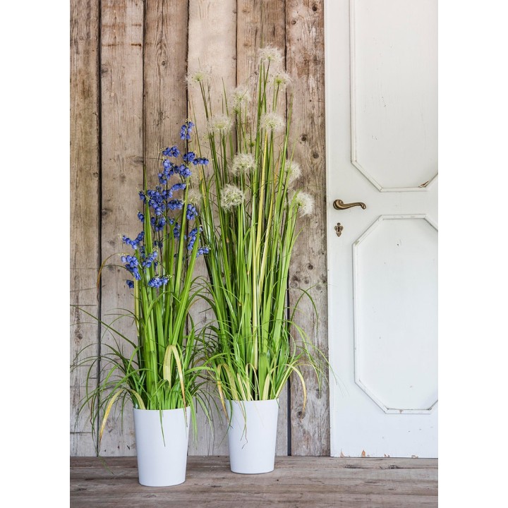 Secchio in metacrilato soft touch colore bianco d20 h25 cm