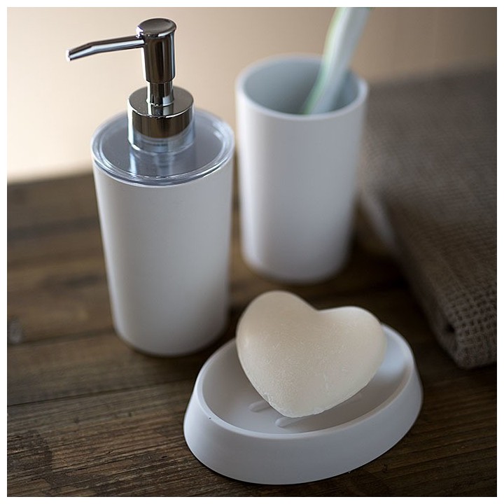 Bicchiere in metacrilato soft touch colore bianco d7 h11 cm