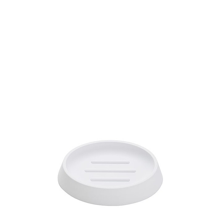 Porte-savon blanc methacrylate 9 x 13 h2.5 cm