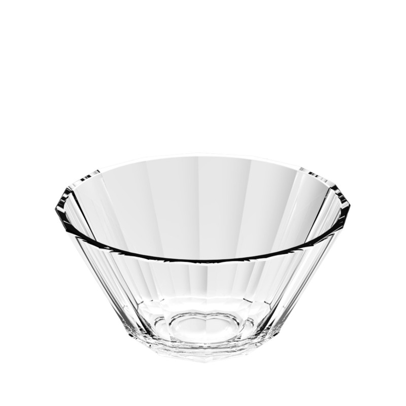 Insalatiera bio-copoliestere sfaccettata trasp. d26 h12 cm