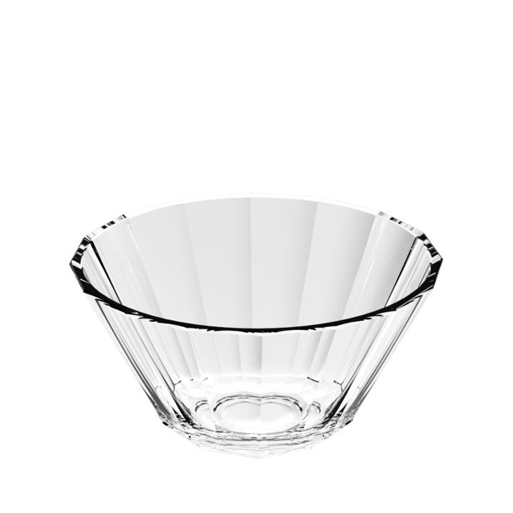 Insalatiera bio-copoliestere sfaccettata trasp. d26 h12 cm