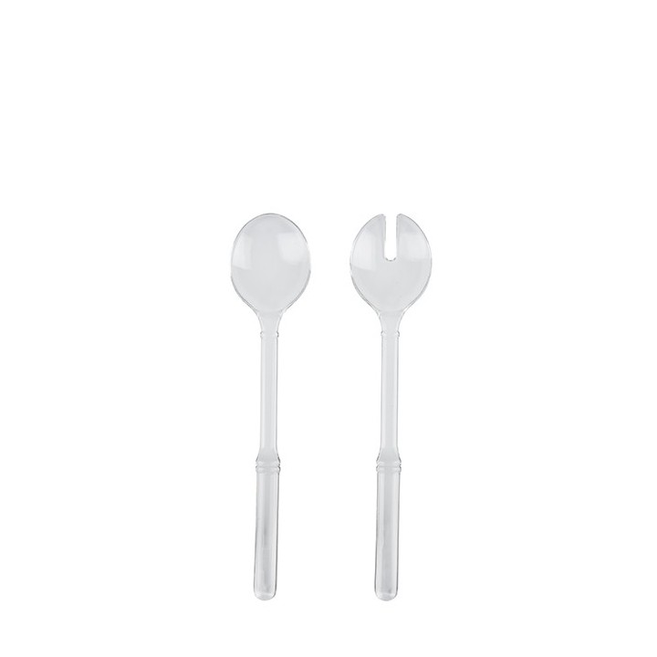 Set 2 couverts salade en methacrylate 30cm