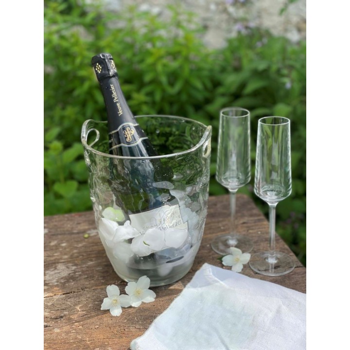 Bubble effect methacrylate ice holder d18 h23 cm