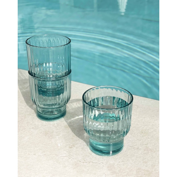 Methacrylate glass vertical lines stackable