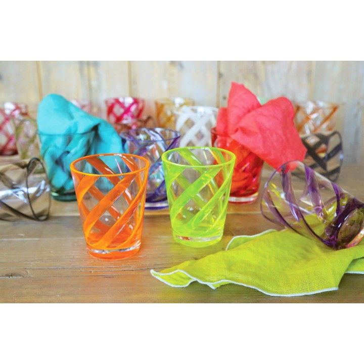 Bicchiere metacrilato spirale