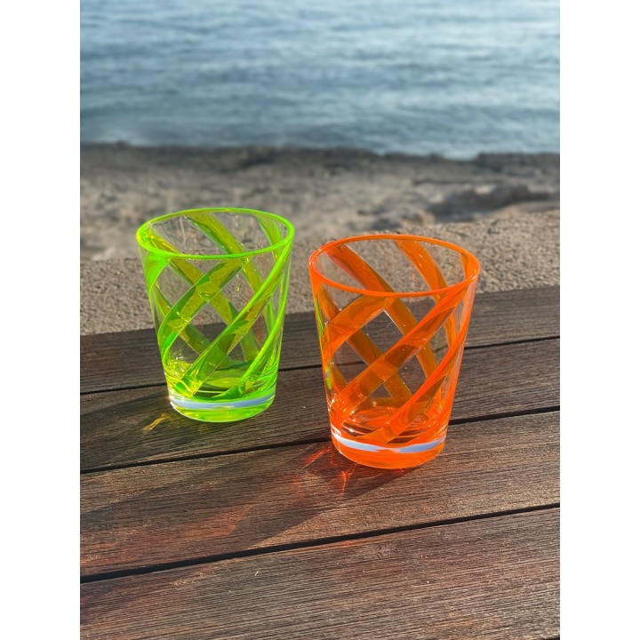 Bicchiere metacrilato spirale