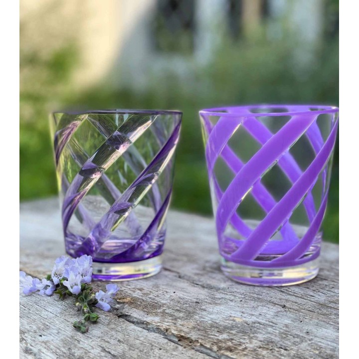 Verre en methacrylate avec spirale