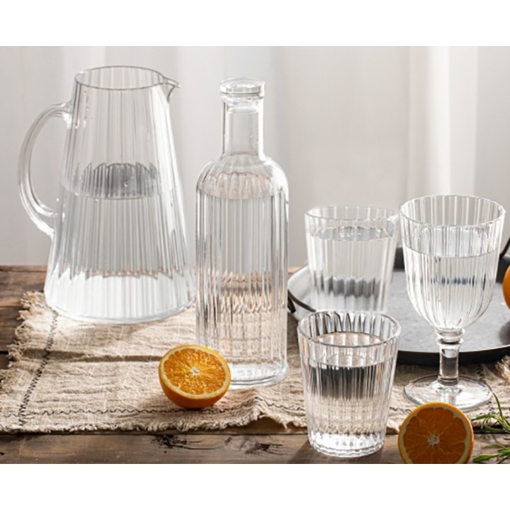 Verre rayures verticales en methacrylate d9 h11 cm