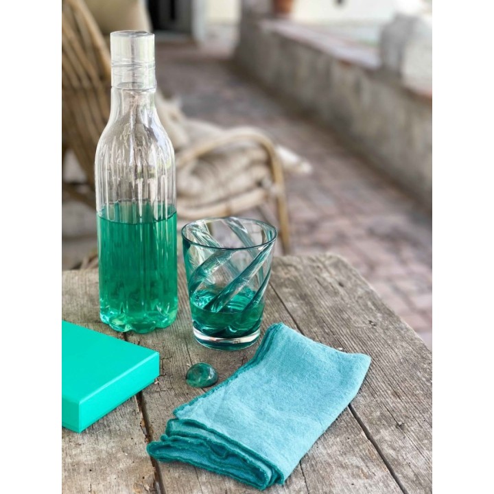 Pet bottle with vertical stripes and lid 1 lt d.8 cm h.30 cm