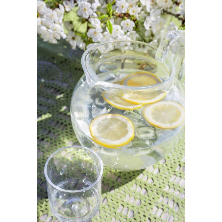 Carafe ventrue en methacrylate d18 h21 cm 3 lts