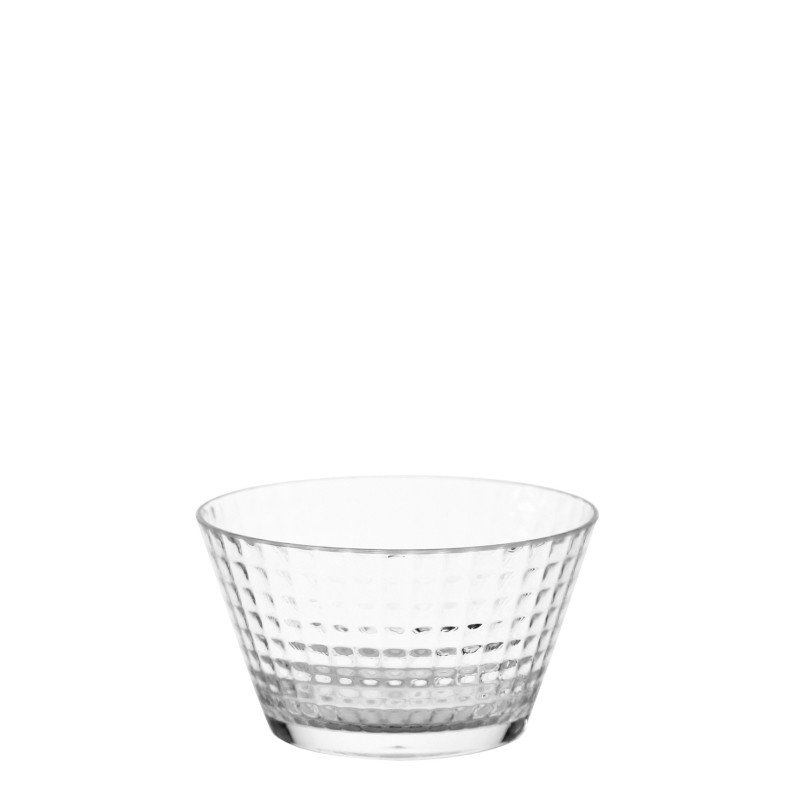 Methacrylate bowl squared texture d14 h8 cm