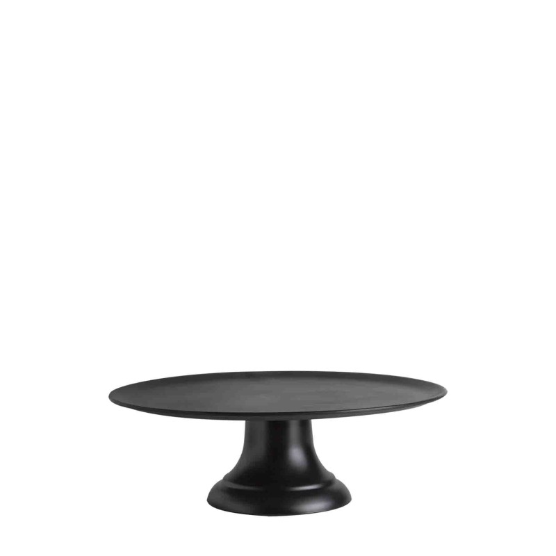 Plat gateau en melamine noir d 24 cm