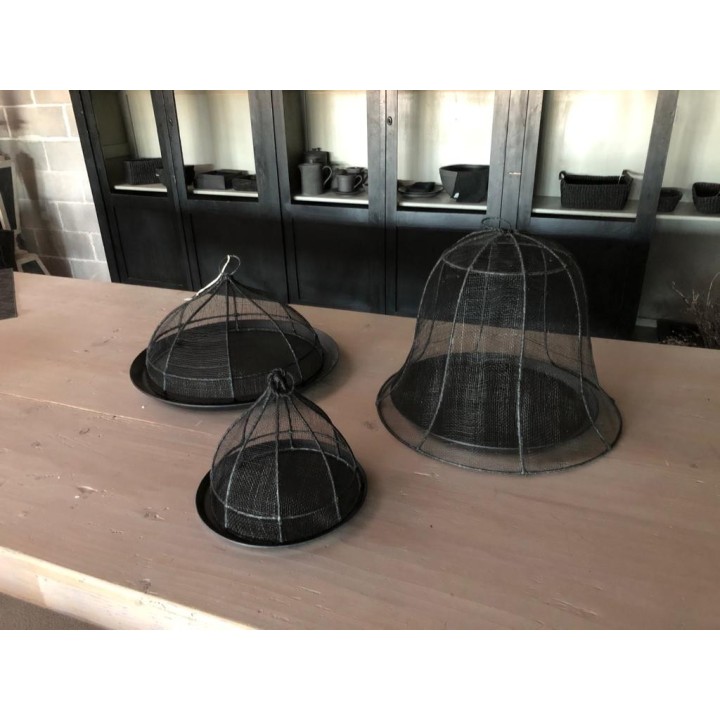 Black melamine tray d21 cm